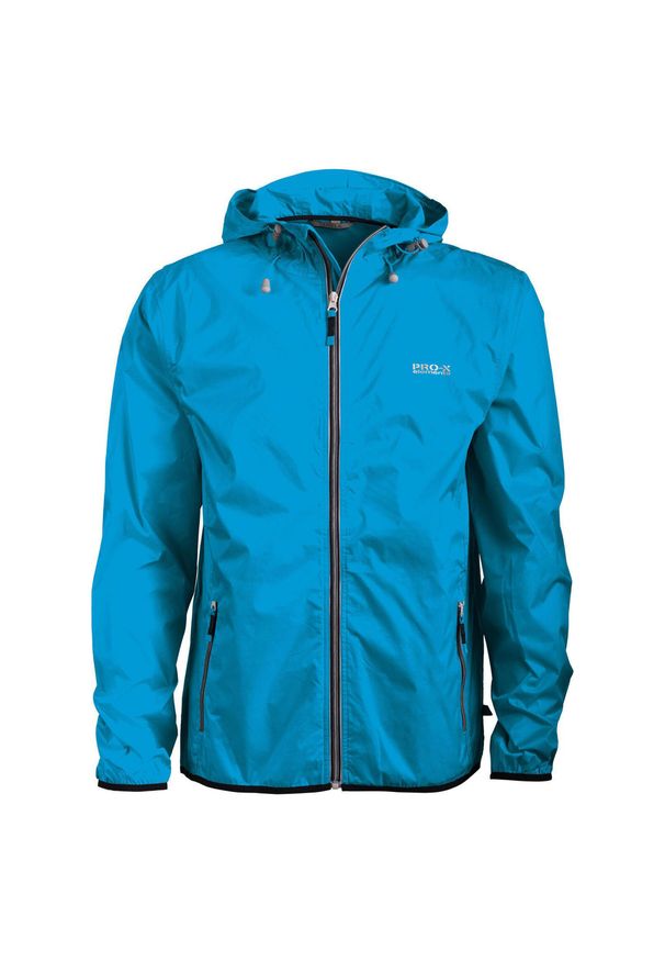 PRO-X ELEMENTS - Kurtka przeciwwiatrowa z kapturem dla dzieci Pro-X Elements Cleek. Typ kołnierza: kaptur. Kolor: niebieski