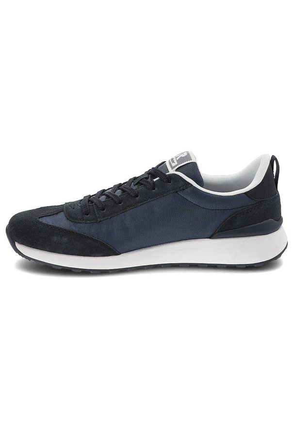 Granatowe Sneakersy Rieker Wygodne Buty Męskie. Okazja: na co dzień. Kolor: niebieski. Materiał: zamsz, materiał, tkanina. Szerokość cholewki: normalna