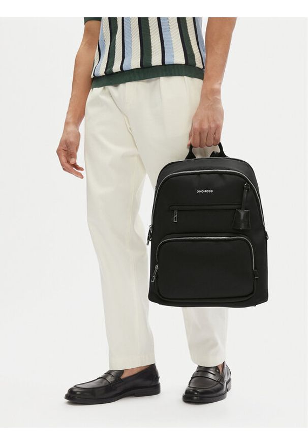 Gino Rossi Plecak 06A11235-1 Czarny. Kolor: czarny. Materiał: poliester