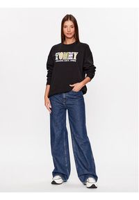 Tommy Jeans Bluza DW0DW16246 Czarny Oversize. Kolor: czarny. Materiał: bawełna #4