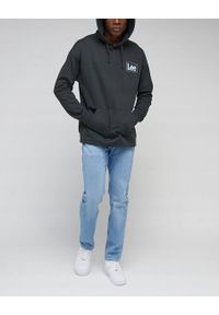 Lee - LEE LOOSE LOGO HOODIE MĘSKA BLUZA Z KAPTUREM LOGO WASHED BLACK LL17FTON. Typ kołnierza: kaptur #3