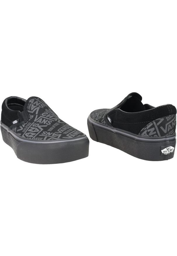 Buty Vans 66 Classic Slip-On Platform W VN0A3JEZWW0 czarne. Okazja: na co dzień. Zapięcie: bez zapięcia. Kolor: czarny. Materiał: guma. Szerokość cholewki: normalna. Obcas: na platformie. Styl: casual, klasyczny