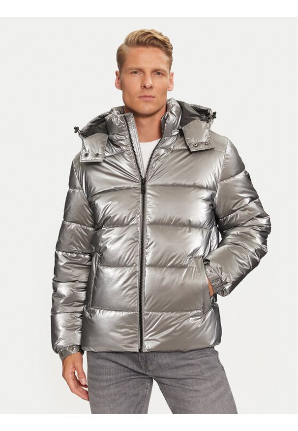 Guess Kurtka zimowa M4BL46 WGJT0 Srebrny Regular Fit. Kolor: srebrny. Materiał: syntetyk. Sezon: zima