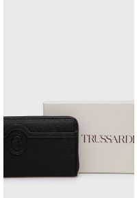 Trussardi Jeans - Trussardi portfel damski kolor czarny. Kolor: czarny #5