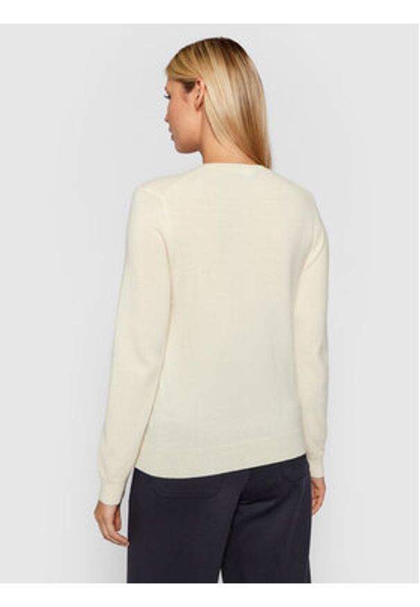 United Colors of Benetton - United Colors Of Benetton Kardigan 1002D5485 Beżowy Regular Fit. Kolor: beżowy. Materiał: wełna