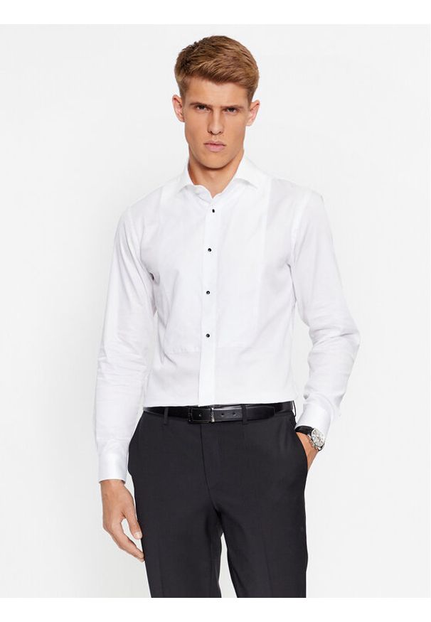 BOSS - Boss Koszula H-Hank-Tux3-231 50503261 Biały Slim Fit. Kolor: biały. Materiał: bawełna