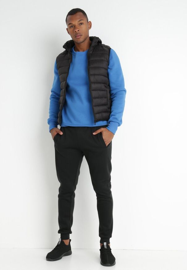 Born2be - Czarna Kamizelka Pikowana Mansfeild. Okazja: na co dzień. Kolor: czarny. Materiał: jeans, bawełna. Styl: elegancki, casual