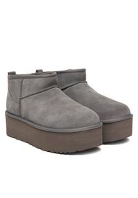 Ugg Śniegowce W Classic Ultra Mini Platform 1135092 Szary. Kolor: szary. Materiał: skóra, zamsz. Obcas: na platformie #3