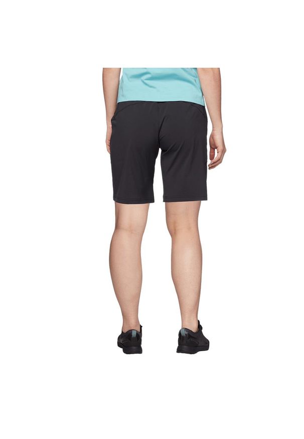 Krótkie spodenki turystyczne damskie Black Diamond Valley Shorts. Kolor: czarny. Długość: krótkie. Sport: turystyka piesza