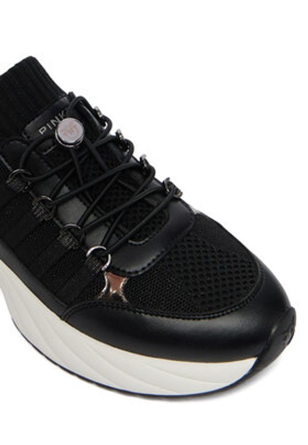 Pinko - PINKO Sneakersy Ariel 34 SS0141 P128 Czarny. Kolor: czarny. Materiał: skóra