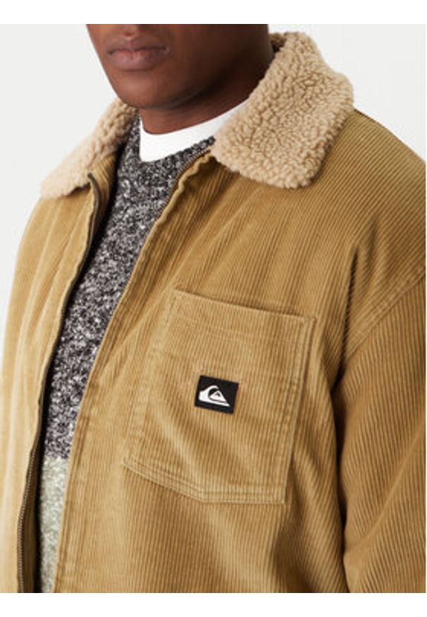 Quiksilver Kurtka przejściowa Dna Sherpa Harrington EQYJK04201 Beżowy Regular Fit. Kolor: beżowy. Materiał: bawełna