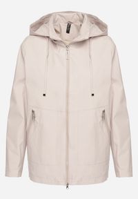 Born2be - Jasnobeżowa Kurtka Typu Wiatrówka z Odpinanym Kapturem Ndivoria. Okazja: na co dzień, na spacer. Kolor: beżowy. Materiał: jeans. Styl: casual, sportowy #3