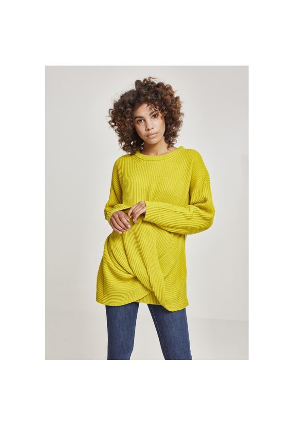 Urban Classics - Bluza damska Urban Classic pakowana. Kolor: żółty. Materiał: polar. Sezon: zima