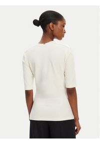 BOSS Bluzka Egamma 50541894 Écru Slim Fit #3