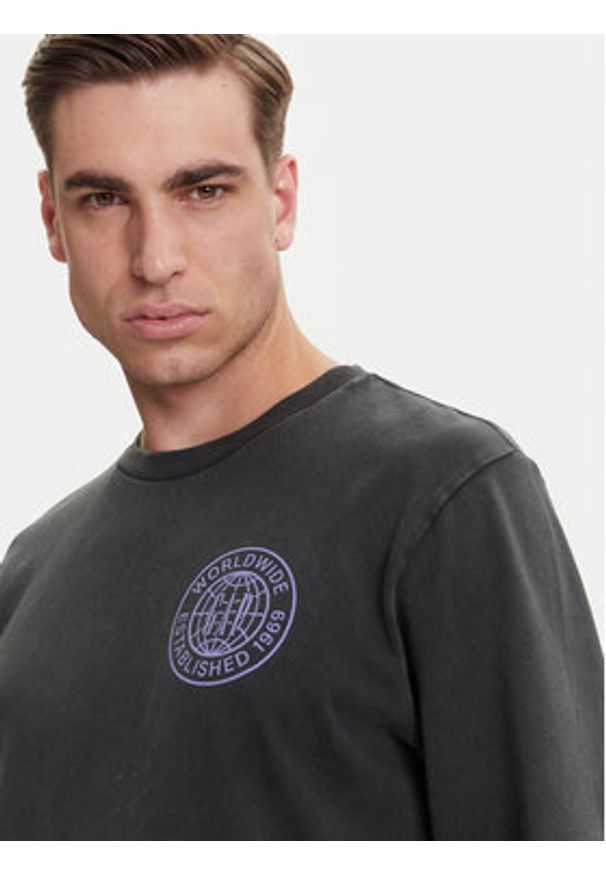 GAP - Gap Longsleeve 765034-03 Czarny Regular Fit. Kolor: czarny. Materiał: bawełna. Długość rękawa: długi rękaw