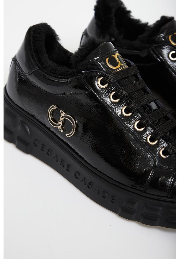 Sneakersy damskie skórzane CESARE CASADEI. Materiał: skóra