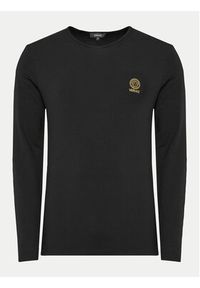 VERSACE - Versace Longsleeve AUU01007 1A10011 Czarny Regular Fit. Kolor: czarny. Materiał: bawełna. Długość rękawa: długi rękaw #6