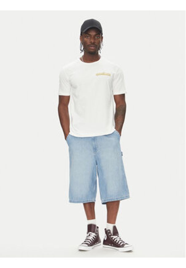 Quiksilver T-Shirt Ev Disconnect Effects EQYZT08049 Biały Regular Fit. Kolor: biały. Materiał: bawełna