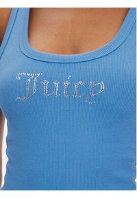 Juicy Couture Top Racer JCWLV125305 Niebieski Slim Fit. Kolor: niebieski. Materiał: bawełna #3