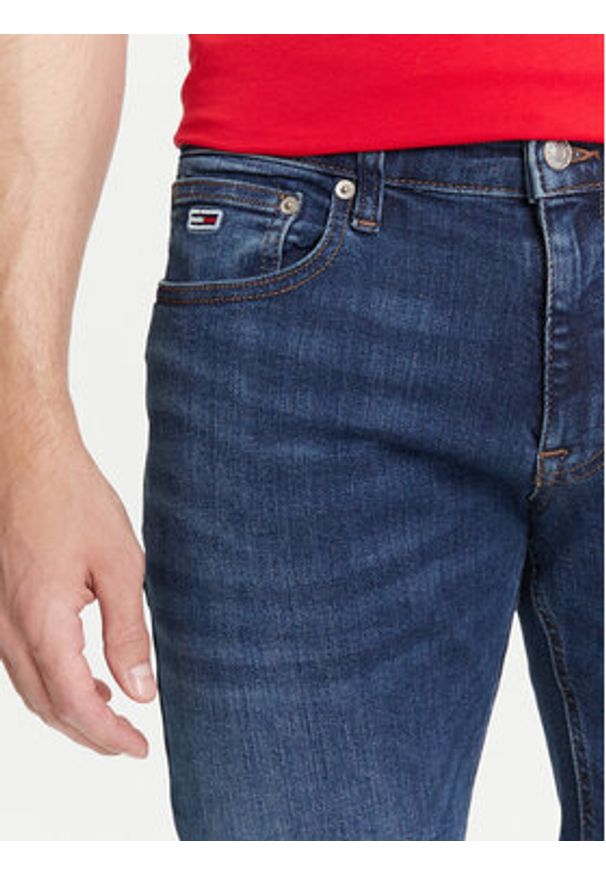 Tommy Jeans Jeansy Scanton DM0DM21890 Granatowy Slim Fit. Kolor: niebieski