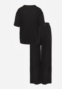 Born2be - Czarny Komplet Oversize z Cyrkoniami T-shirt i Spodnie Arnatea. Kolor: czarny. Wzór: aplikacja #8