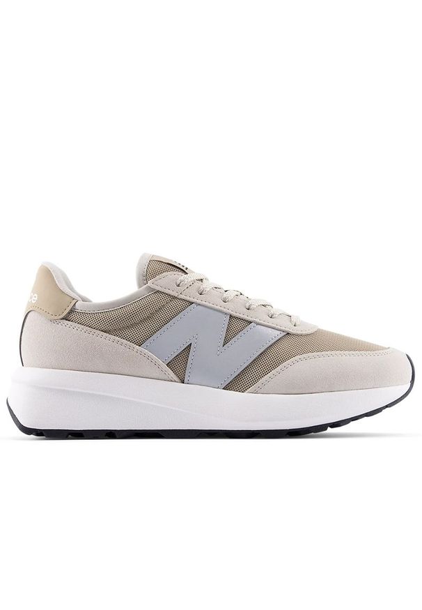 Buty unisex New Balance U370953 - beżowe. Zapięcie: sznurówki. Kolor: beżowy. Materiał: zamsz, guma, skóra. Szerokość cholewki: normalna. Sezon: lato