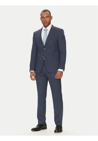 BOSS Garnitur H-Huge 50540776 Granatowy Slim Fit. Kolor: niebieski. Materiał: syntetyk