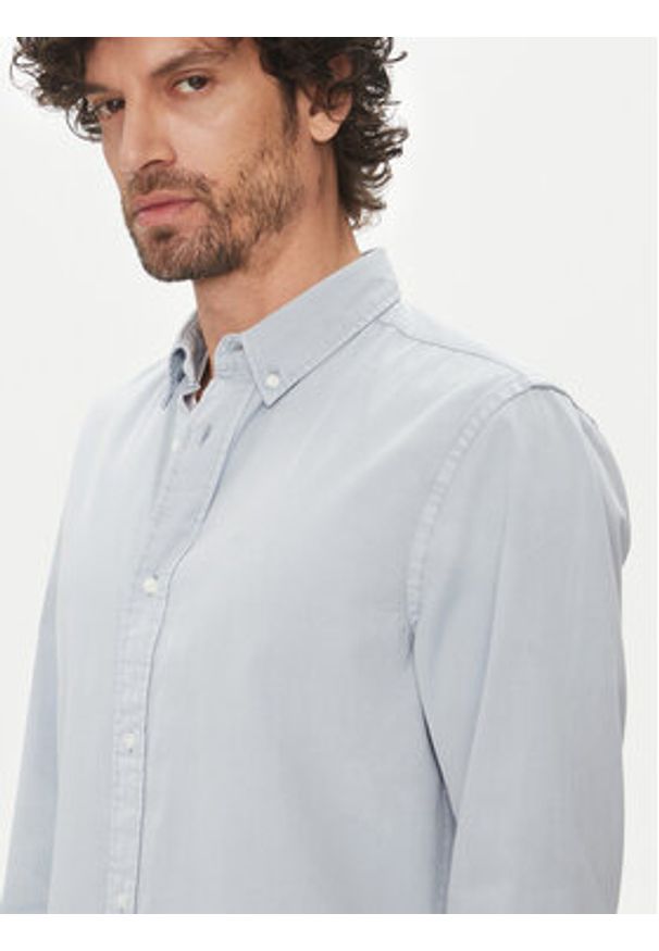 Calvin Klein Koszula K10K114200 Błękitny Comfort Fit. Kolor: niebieski. Materiał: bawełna