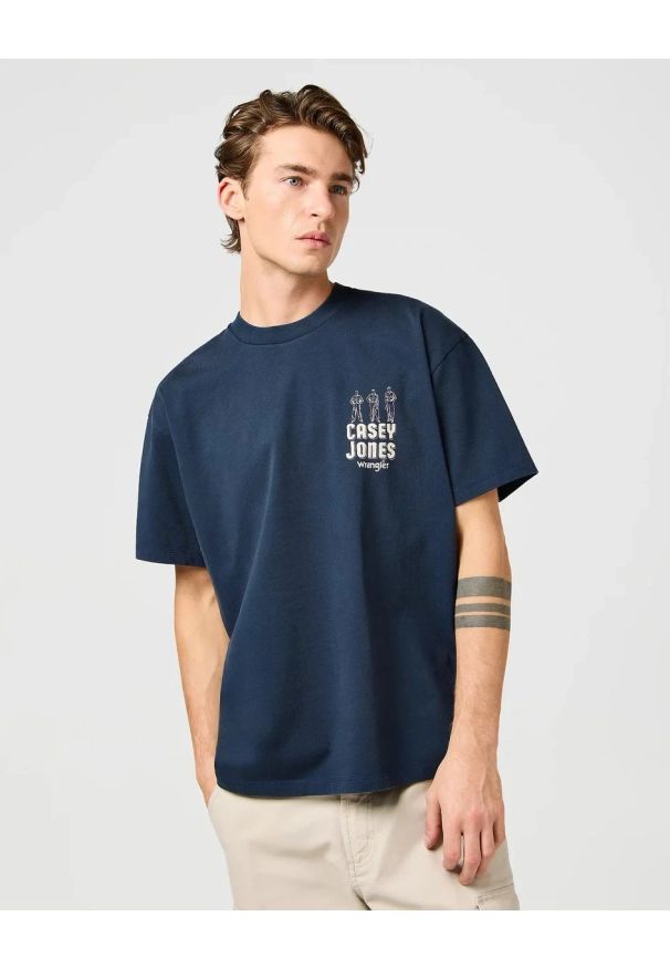 Wrangler - MESKA KOSZULKA WRANGLER CJ GRAPHIC TEE DARK NAVY 112362911