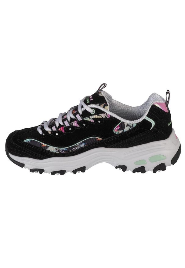 skechers - Buty sportowe Sneakersy damskie, Skechers D'Lites-Blooming Fields. Kolor: czarny. Sport: turystyka piesza