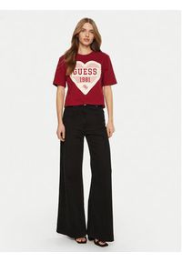 Guess T-Shirt V5RI01 I3Z14 Beżowy Regular Fit. Kolor: beżowy. Materiał: bawełna