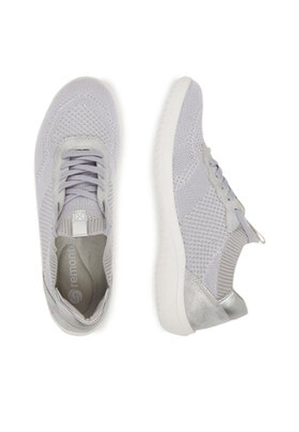 Remonte Sneakersy D1E05-40 Szary. Kolor: szary. Materiał: materiał