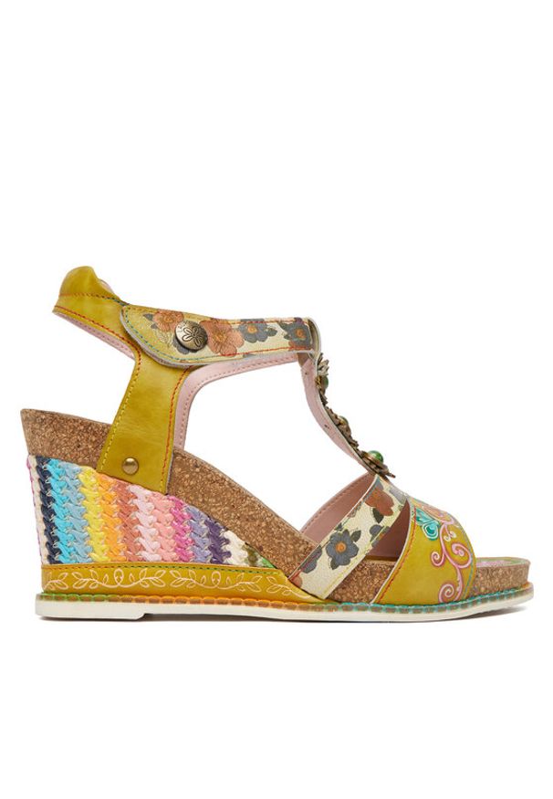 Laura Vita Sandały Balade 35 Żółty. Kolor: żółty. Materiał: skóra