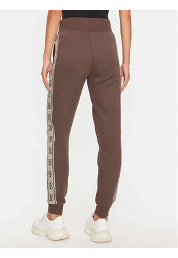 Guess Spodnie dresowe Britney V2YB15 KB3P2 Brązowy Regular Fit. Kolor: brązowy. Materiał: bawełna, syntetyk