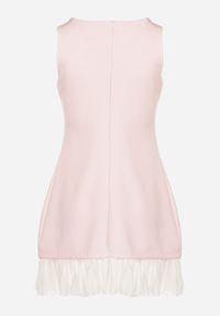 Born2be - Różowa Elegancka Sukienka Taliowana Florzedi. Okazja: na co dzień, na imprezę. Kolor: różowy. Typ sukienki: proste. Styl: elegancki #4