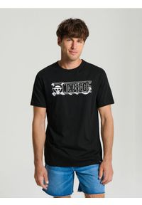 Sinsay - Koszulka One Piece - czarny. Kolor: czarny