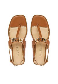 Guess Sandały FLJRMY LEA03 Brązowy. Kolor: brązowy. Materiał: skóra #4