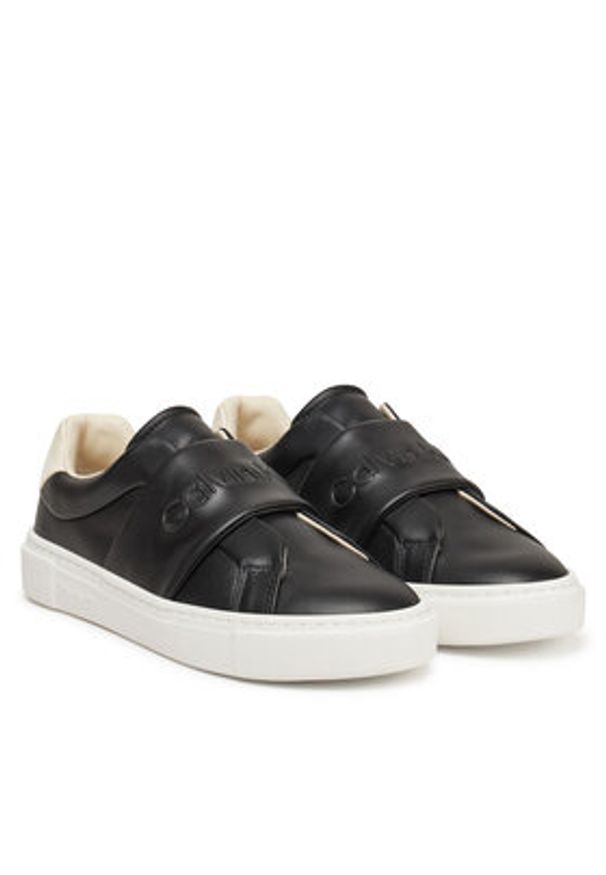 Calvin Klein Sneakersy Cupsole Slip On - He Nappa HW0HW02471 Czarny. Zapięcie: bez zapięcia. Kolor: czarny. Materiał: skóra