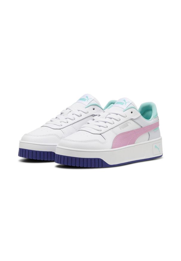 Puma - Młodzieżowe sneakersy Carina Street PUMA White Mauved Out Mint Pink Green. Kolor: biały, zielony, różowy, wielokolorowy. Sezon: lato