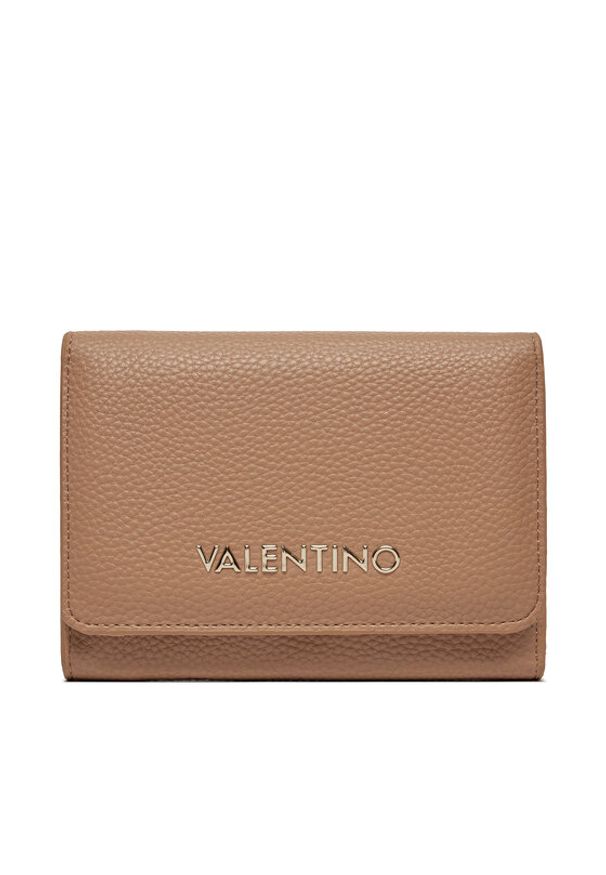 VALENTINO - Valentino Duży Portfel Damski Brixton VPS7LX43 Beżowy. Kolor: beżowy. Materiał: skóra