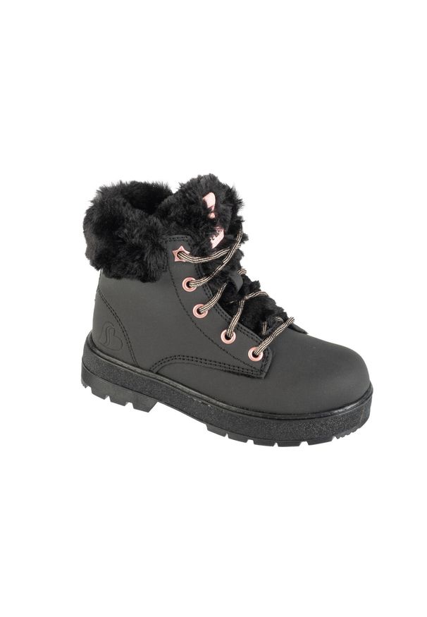 skechers - Buty do chodzenia dla dzieci Skechers Street Glitz. Kolor: wielokolorowy, czarny. Materiał: materiał, syntetyk. Szerokość cholewki: normalna. Sport: turystyka piesza