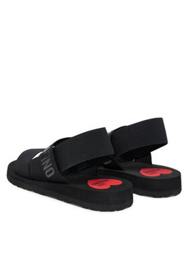 Love Moschino - LOVE MOSCHINO Sandały JA16033G0MJN7000 Czarny. Kolor: czarny. Materiał: materiał