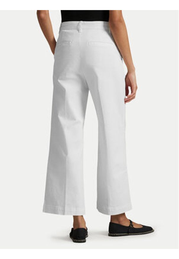 Polo Ralph Lauren Spodnie materiałowe 211873988002 Écru Wide Leg. Materiał: bawełna