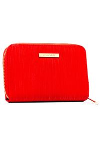 4U CAVALDI - Duży, czerwony portfel damski ze skóry ekologicznej 4U Cavaldi CHWJ-04. Kolor: czerwony. Materiał: skóra ekologiczna #1