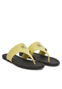 Calvin Klein Jeans Japonki Flat Sandal Toepost Mg YW0YW01691 Zielony. Kolor: zielony. Materiał: skóra #6