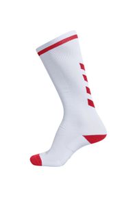 Skarpety sportowe dla dorosłych Hummel Elite Indoor Sock High. Kolor: biały, czerwony, wielokolorowy