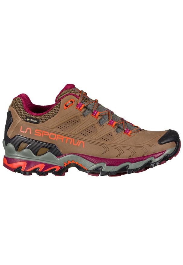 LA SPORTIVA - Buty trekkingowe damskie La Sportiva Ultra Raptor Ii Leather Gtx. Zapięcie: sznurówki. Kolor: pomarańczowy, wielokolorowy, fioletowy, brązowy. Materiał: skóra. Szerokość cholewki: normalna