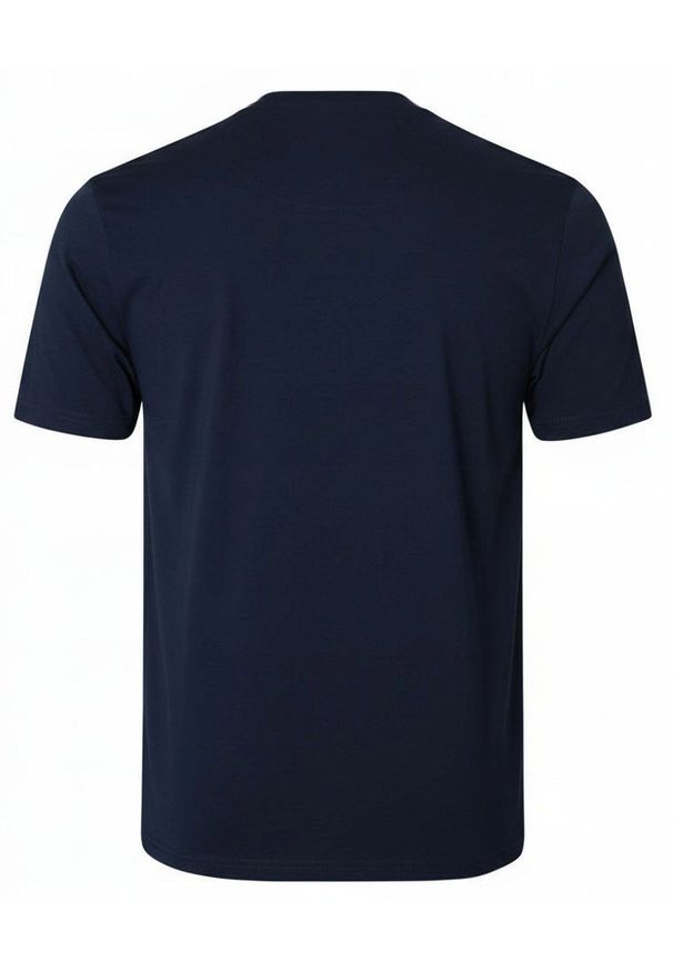 Granatowa Męska Koszulka (T-Shirt) - Pako Jeans - Żaglówka. Okazja: na co dzień. Kolor: niebieski. Materiał: bawełna. Wzór: nadruk. Styl: casual