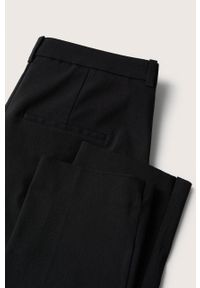 mango - Mango spodnie Cola damskie kolor czarny dopasowane medium waist. Kolor: czarny. Materiał: włókno #10