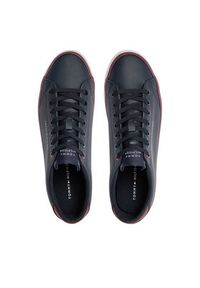 TOMMY HILFIGER - Tommy Hilfiger Sneakersy Th Hi Vulc Core Low Leather FM0FM05041 Granatowy. Kolor: niebieski. Materiał: skóra #4